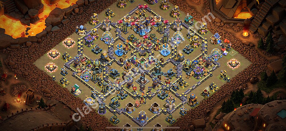 TH18 Anti 3 Stars War Base Plan with Link, Copy Town Hall 18 CWL Design 2026, #3051
