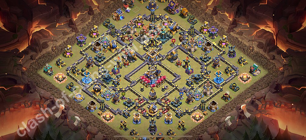 TH18 War Base Plan with Link, Copy Town Hall 18 CWL Design 2026, #3088