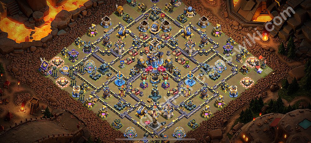 TH18 Anti 3 Stars War Base Plan with Link, Copy Town Hall 18 CWL Design 2026, #3092