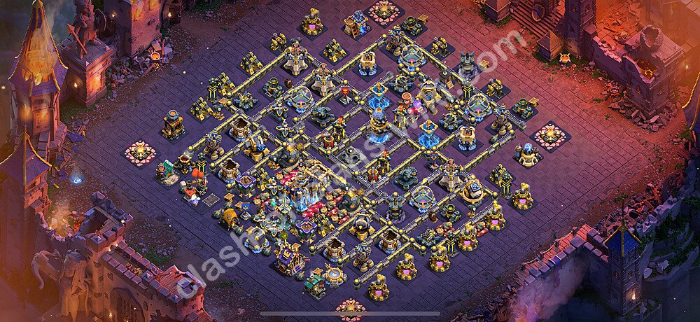 Top Base de Guerre HDV 18 + Lien (Link) 2026 gdc - Hôtel de Ville 18 Base Copier, #3093