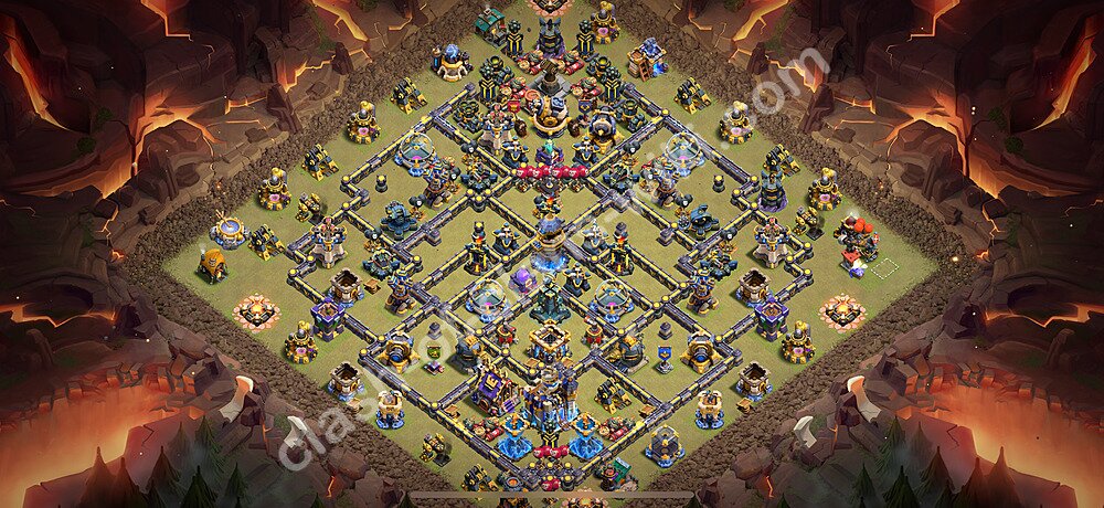 TH18 War Base Plan with Link, Copy Town Hall 18 CWL Design 2026, #3105