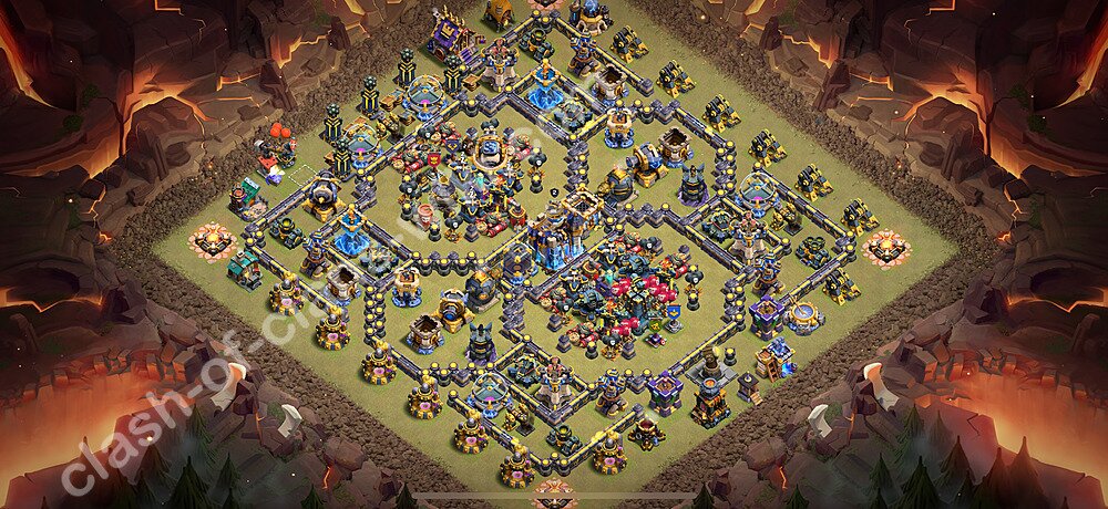 TH18 Anti 3 Stars War Base Plan with Link, Copy Town Hall 18 CWL Design 2026, #3110