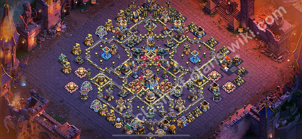 TH18 Anti 3 Stars War Base Plan with Link, Copy Town Hall 18 CWL Design 2026, #3115