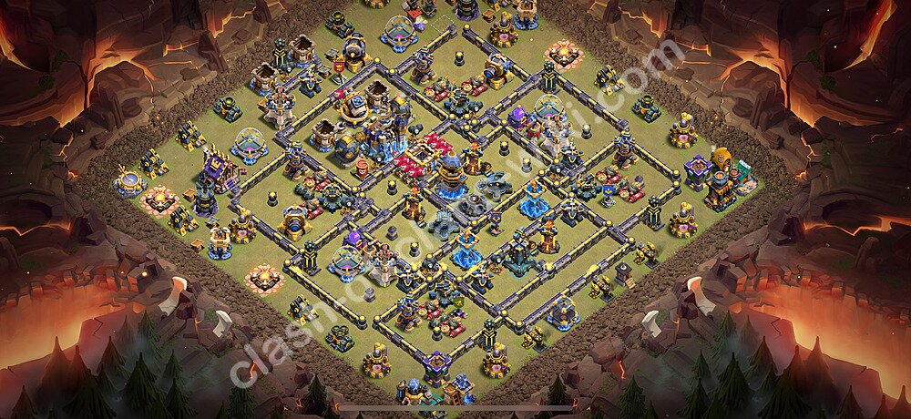 TH18 Anti 3 Stars War Base Plan with Link, Copy Town Hall 18 CWL Design 2026, #3119