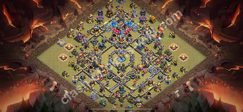 TH18 War Base Plan with Link, Copy Town Hall 18 CWL Design 2026, #3120