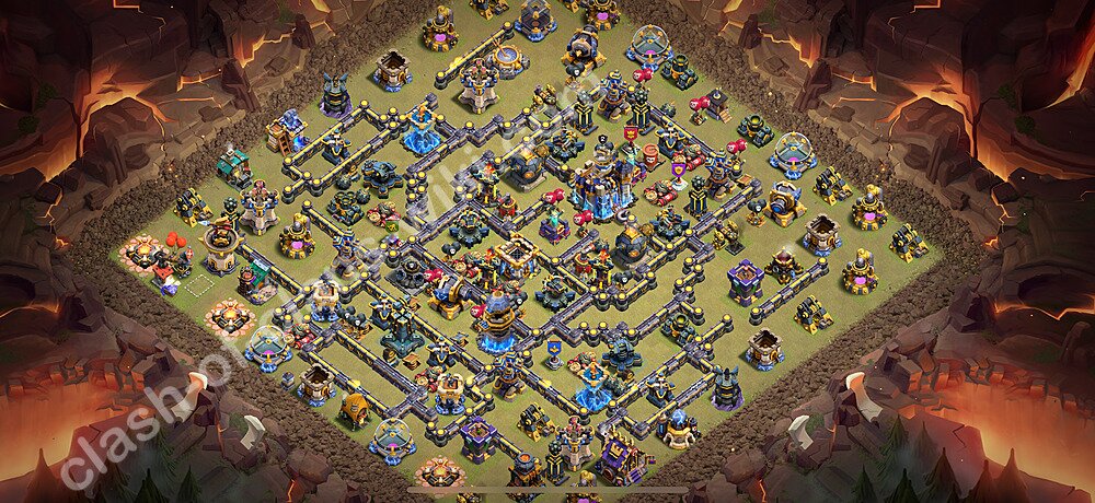 Die Clan War Base RH18 + Link, Anti Air / Electro Dragon 2026 - COC Rathaus Level 18 Kriegsbase (CK / CW), #3136