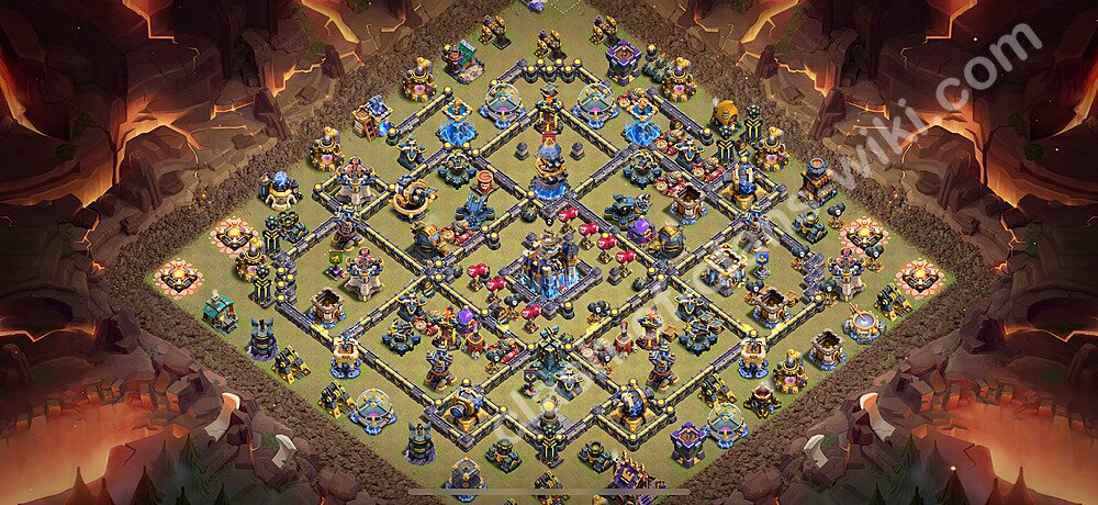 TH18 War Base Plan with Link, Anti Everything, Copy Town Hall 18 CWL Design 2026, #3142
