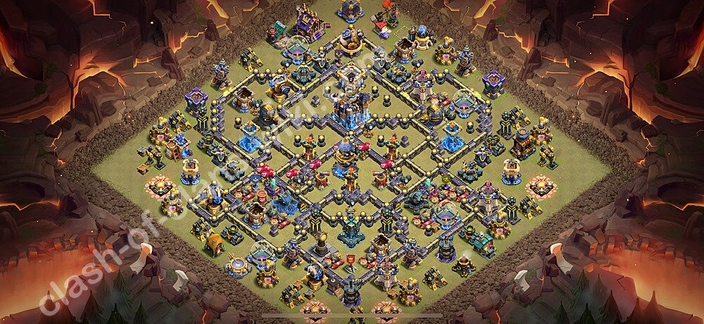 TH18 Anti 3 Stars War Base Plan with Link, Copy Town Hall 18 CWL Design 2026, #3145