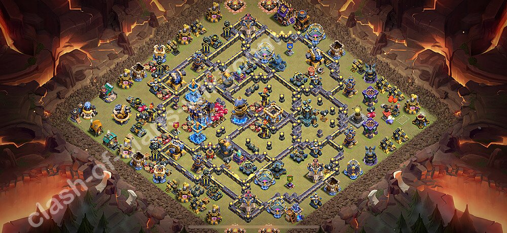 TH18 Anti 2 Stars War Base Plan with Link, Copy Town Hall 18 CWL Design 2026, #3147
