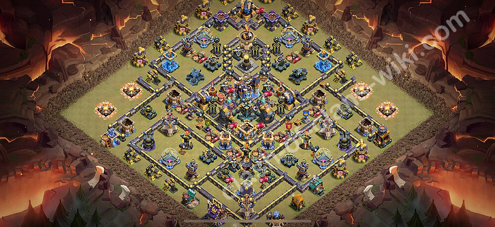 TH18 War Base Plan with Link, Hybrid, Copy Town Hall 18 CWL Design 2026, #3153