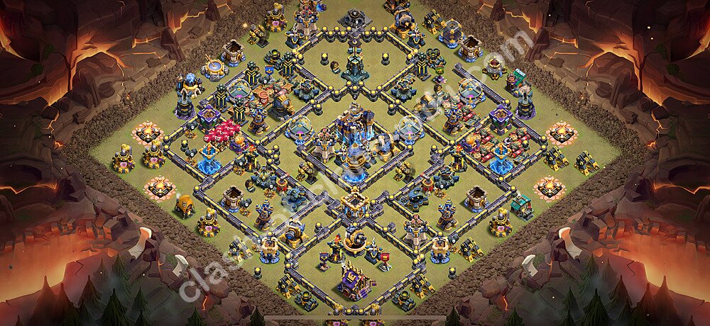 Die Anti 2 Sterne Clan War Base RH18 + Link 2026 - COC Rathaus Level 18 Kriegsbase (CK / CW), #3173