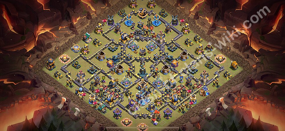 Die Anti 3 Sterne Clan War Base RH18 + Link, Anti Air / Electro Dragon 2026 - COC Rathaus Level 18 Kriegsbase (CK / CW), #3174