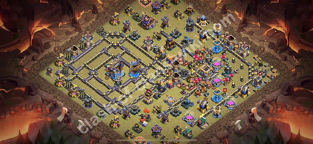 TH18 Anti 3 Stars War Base Plan with Link, Anti Air / Electro Dragon, Copy Town Hall 18 CWL Design 2026, #3237