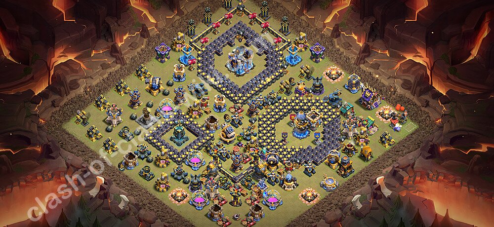 TH18 War Base Plan with Link, Anti 3 Stars, Copy Town Hall 18 CWL Design 2026, #3249