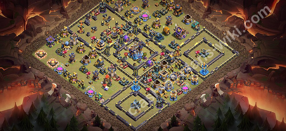 TH18 War Base Plan with Link, Anti 3 Stars, Copy Town Hall 18 CWL Design 2026, #3250