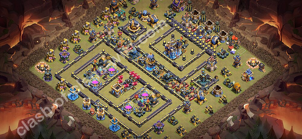 TH18 War Base Plan with Link, Anti Everything, Copy Town Hall 18 CWL Design 2026, #3274