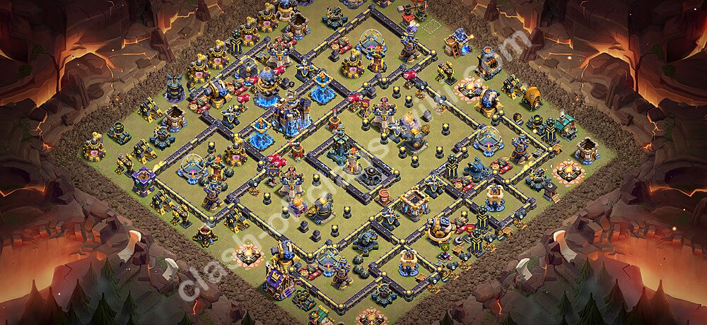 TH18 War Base Plan with Link, Anti Everything, Copy Town Hall 18 CWL Design 2026, #3293