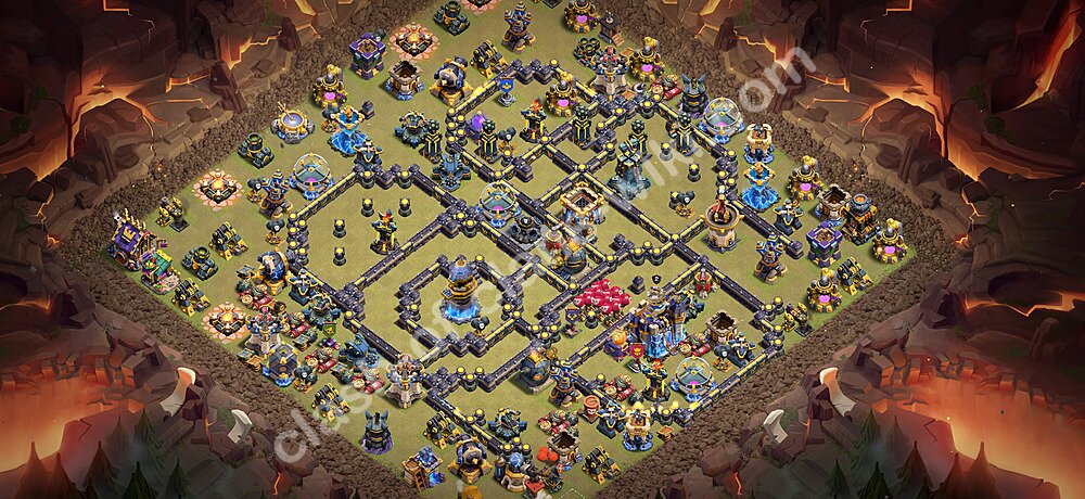 TH18 Anti 3 Stars War Base Plan with Link, Anti Everything, Copy Town Hall 18 CWL Design 2026, #3298