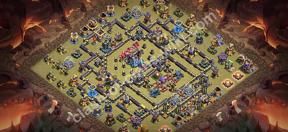 TH18 Anti 2 Stars War Base Plan with Link, Anti Everything, Copy Town Hall 18 CWL Design 2026, #3313