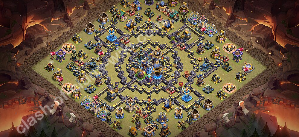 TH18 War Base Plan with Link, Copy Town Hall 18 CWL Design 2026, #3316