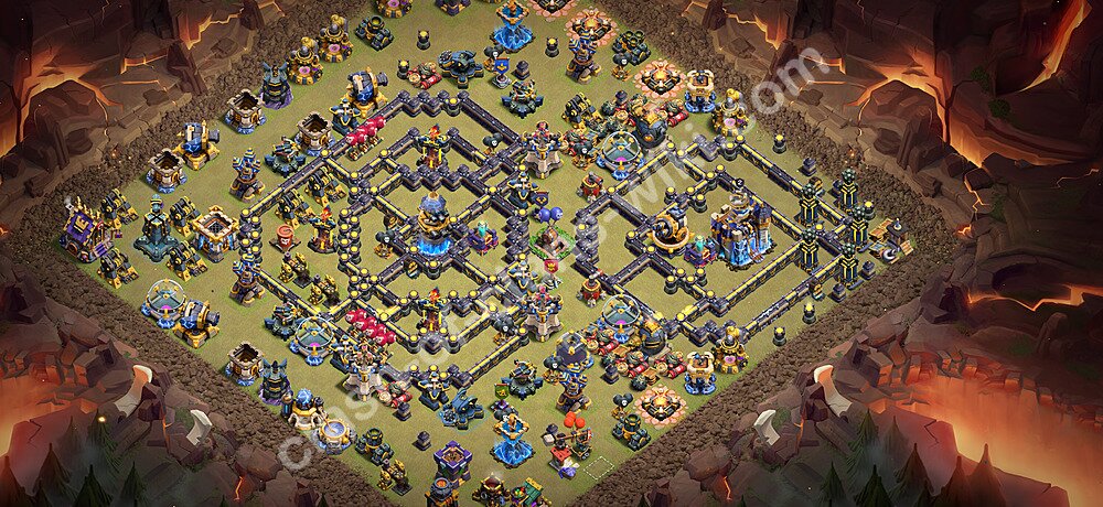 TH18 Anti 3 Stars War Base Plan with Link, Copy Town Hall 18 CWL Design 2026, #3318