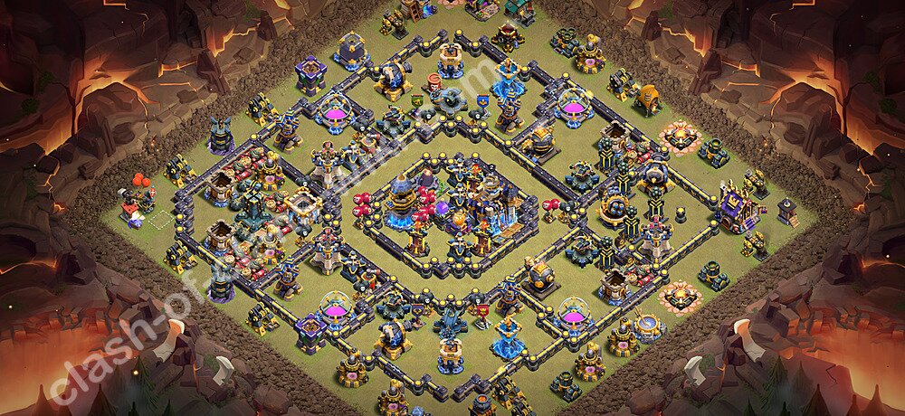 TH18 Anti 2 Stars War Base Plan with Link, Copy Town Hall 18 CWL Design 2026, #3324
