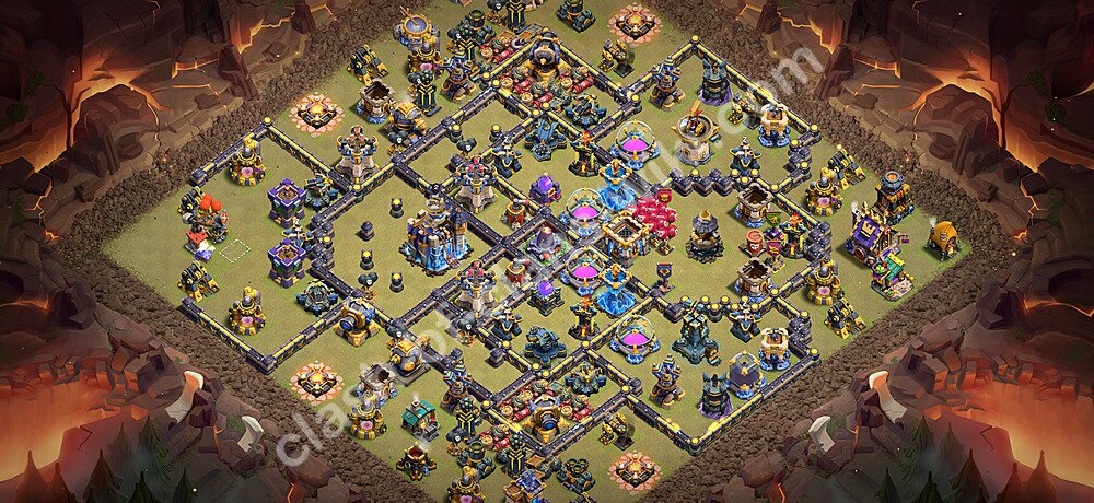 TH18 War Base Plan with Link, Copy Town Hall 18 CWL Design 2026, #3329
