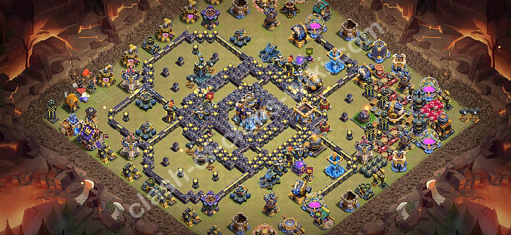 TH18 War Base Plan with Link, Copy Town Hall 18 CWL Design 2026, #3334