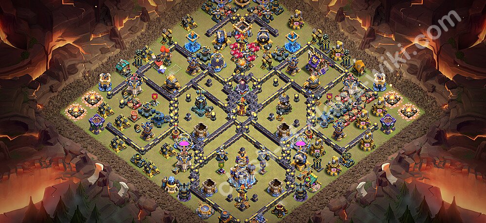 TH18 War Base Plan with Link, Copy Town Hall 18 CWL Design 2026, #3344
