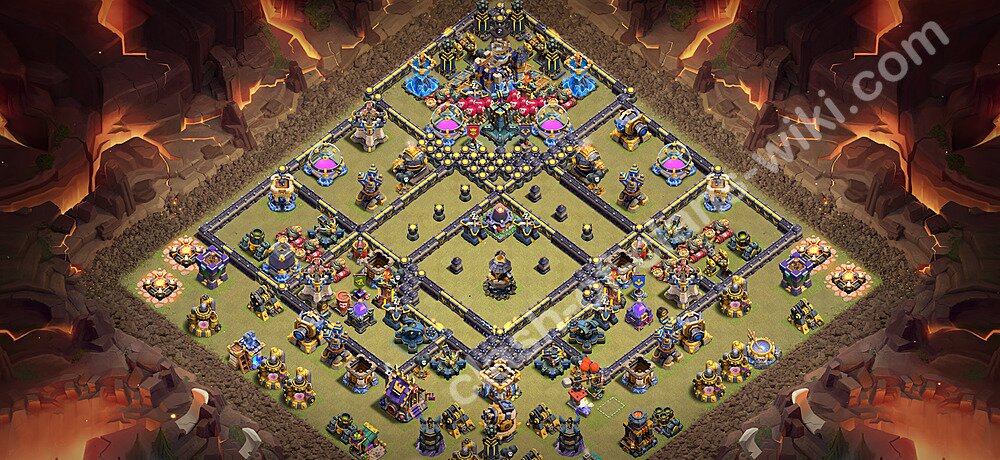 Municipio livello 18 Base di Guerra + Link, Anti tutto - Miglior Disposizione Villaggio COC 2026 TH18, #3350