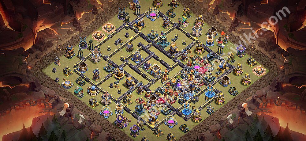 Municipio livello 18 Base di Guerra + Link, Anti Air / Electro Dragon - Anti 3 Stelle Disposizione Villaggio COC 2026 TH18, #3351