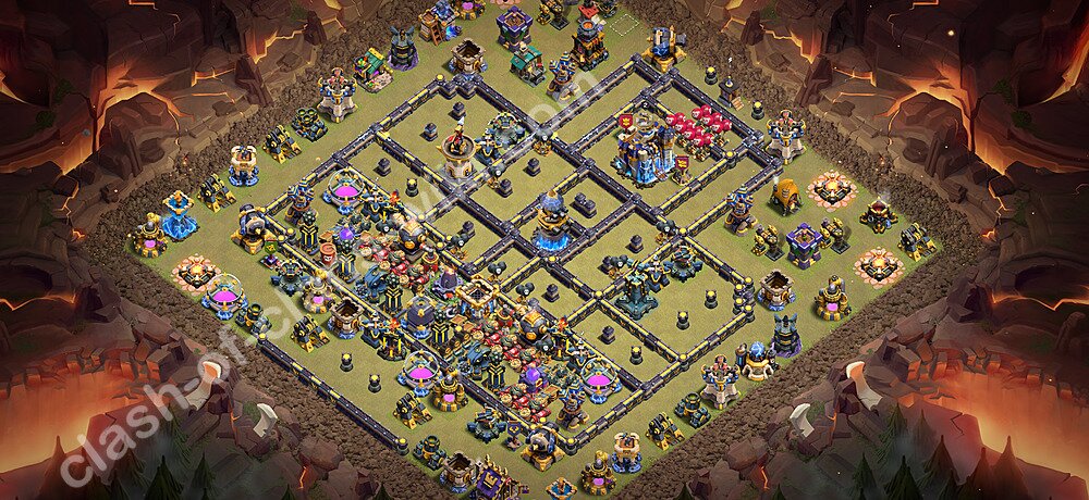 TH18 War Base Plan with Link, Copy Town Hall 18 CWL Design 2026, #3356
