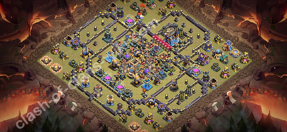 TH18 Anti 3 Stars War Base Plan with Link, Copy Town Hall 18 CWL Design 2026, #3357