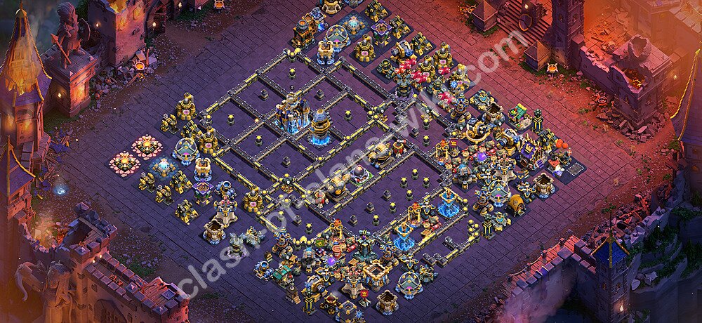 TH18 War Base Plan with Link, Copy Town Hall 18 CWL Design 2026, #3387