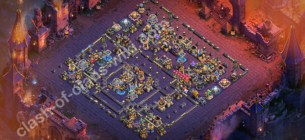 TH18 War Base Plan with Link, Copy Town Hall 18 CWL Design 2026, #3388