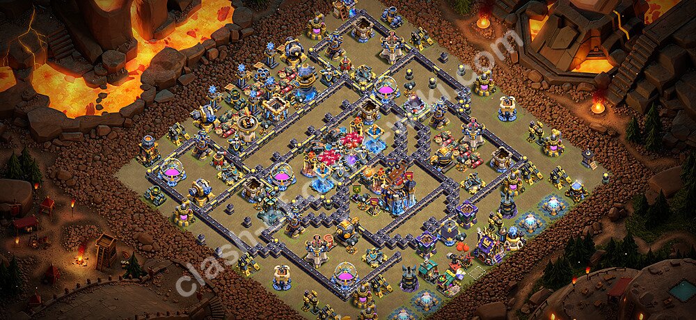 TH18 Anti 3 Stars War Base Plan with Link, Copy Town Hall 18 CWL Design 2026, #3436