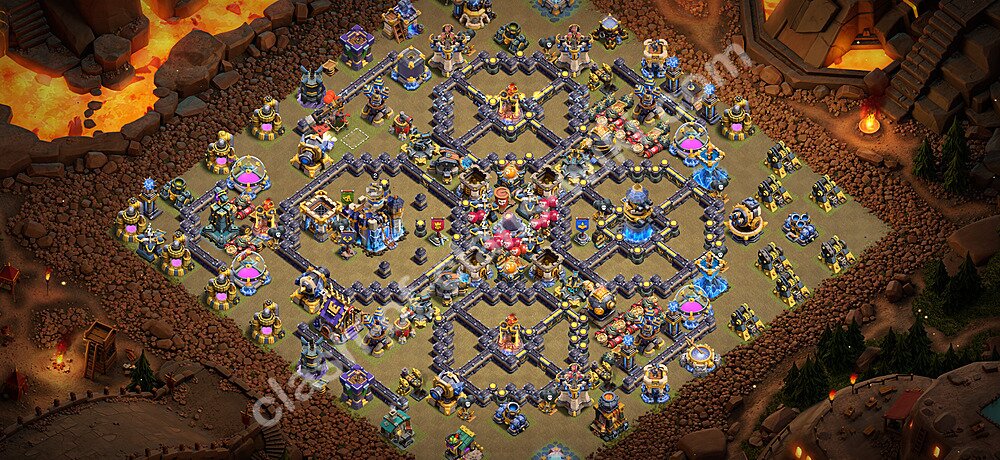 TH18 Anti 3 Stars War Base Plan with Link, Anti Everything, Copy Town Hall 18 CWL Design 2026, #3437