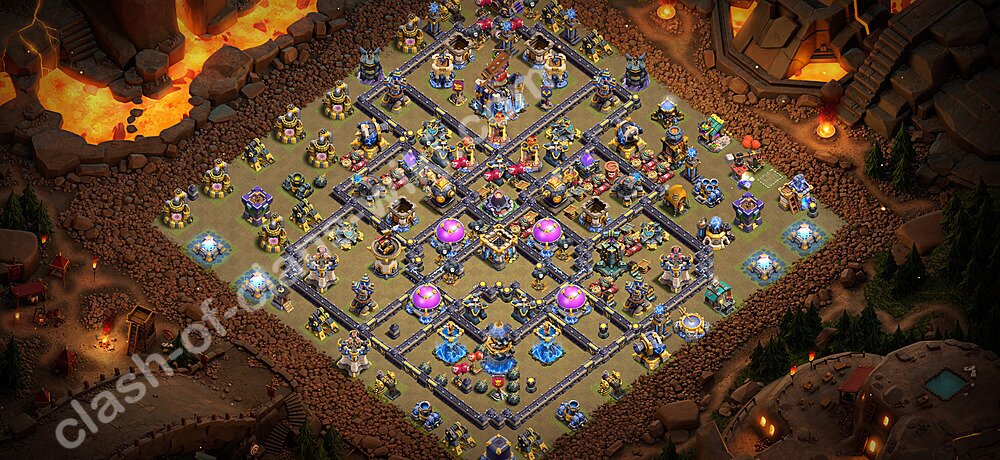 TH18 Anti 3 Stars War Base Plan with Link, Copy Town Hall 18 CWL Design 2026, #3473