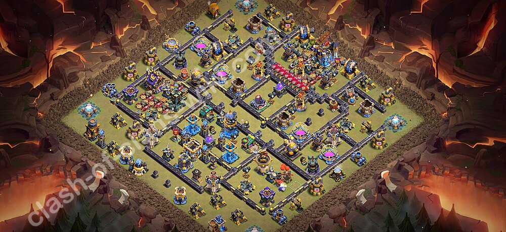 TH18 War Base Plan with Link, Copy Town Hall 18 CWL Design 2026, #3492