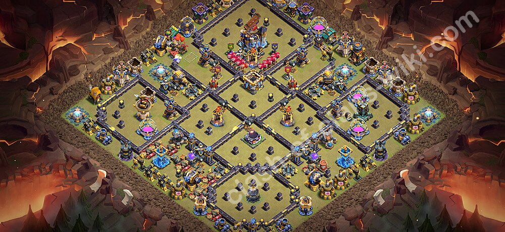TH18 Anti 3 Stars War Base Plan with Link, Anti Everything, Copy Town Hall 18 CWL Design 2026, #3493