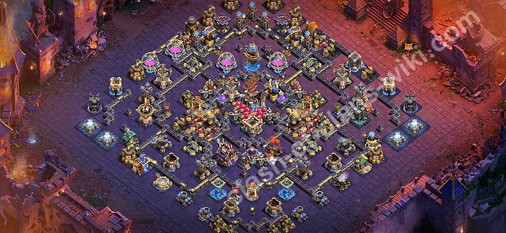 TH18 Anti 2 Stars War Base Plan with Link, Anti Everything, Copy Town Hall 18 CWL Design 2026, #3494