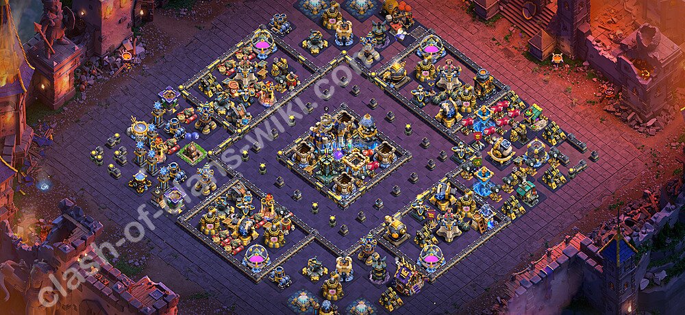TH18 Anti 3 Stars War Base Plan with Link, Anti Everything, Copy Town Hall 18 CWL Design 2026, #3500
