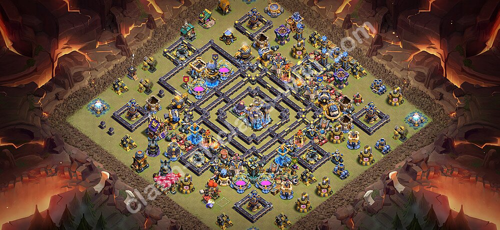 TH18 Anti 3 Stars War Base Plan with Link, Copy Town Hall 18 CWL Design 2026, #3501