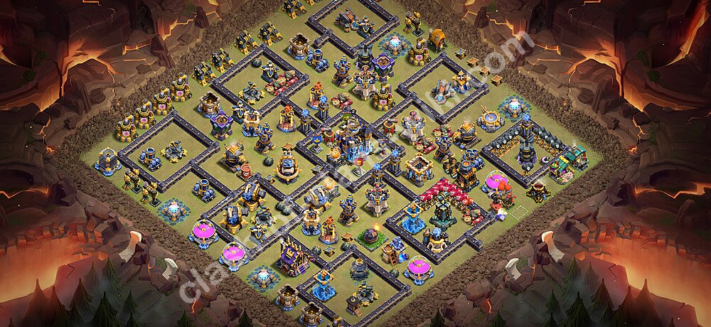 TH18 Max Levels War Base Plan with Link, Anti 2 Stars, Copy Town Hall 18 CWL Design 2026, #3507