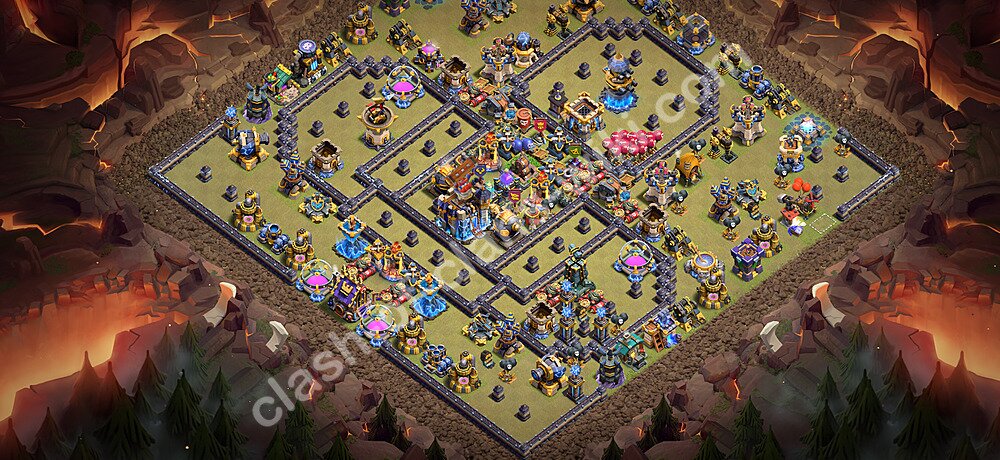 TH18 Anti 3 Stars War Base Plan with Link, Anti Everything, Copy Town Hall 18 CWL Design 2026, #3519