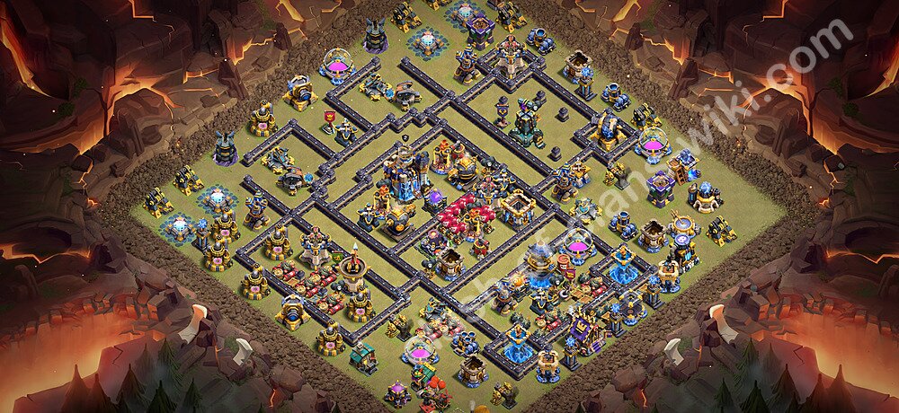 TH18 Anti 3 Stars War Base Plan with Link, Anti Everything, Copy Town Hall 18 CWL Design 2026, #3524