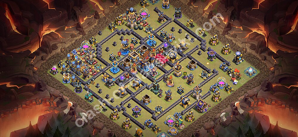TH18 War Base Plan with Link, Copy Town Hall 18 CWL Design 2026, #3525