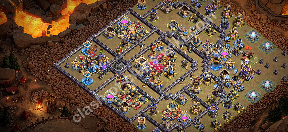 TH18 Anti 3 Stars War Base Plan with Link, Copy Town Hall 18 CWL Design 2026, #3552