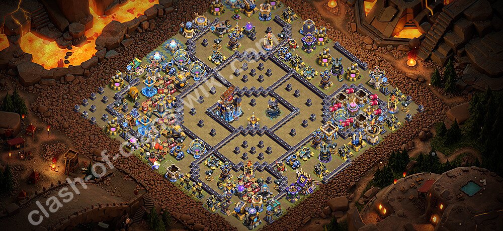 TH18 War Base Plan with Link, Copy Town Hall 18 CWL Design 2026, #3577