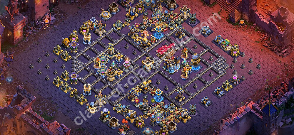 TH18 Anti 3 Stars War Base Plan with Link, Legend League, Copy Town Hall 18 CWL Design 2026, #3579
